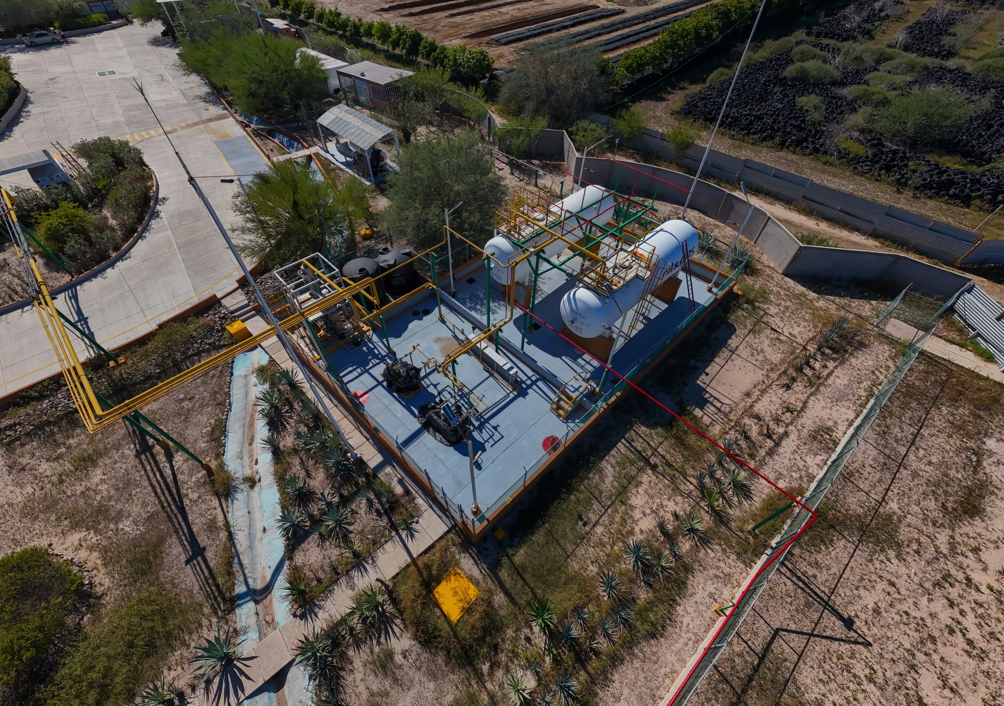 Carbon Black industrial plant aerial view 29